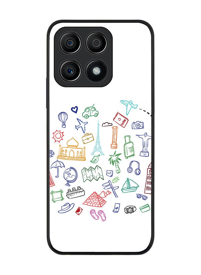 Stylizedd Rugged Black edge case for Honor X8A 4G Slim fit Soft Case Flexible Rubber Edges Anti Drop TPU Gel Thin Cover - Traveler - Image 1