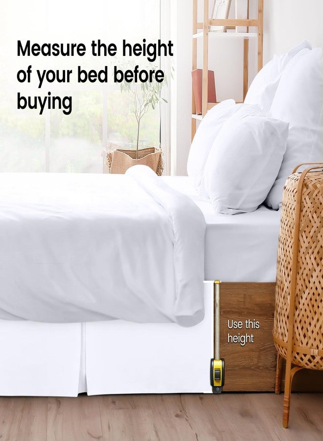 Utopia Bedding California King Bed Skirt - Soft Quadruple Pleated Ruffle - Easy Fit with 16 Inch Tailored Drop - Hotel Quality, Shrinkage and Fade Resistant (Cal King, White) - Image 4