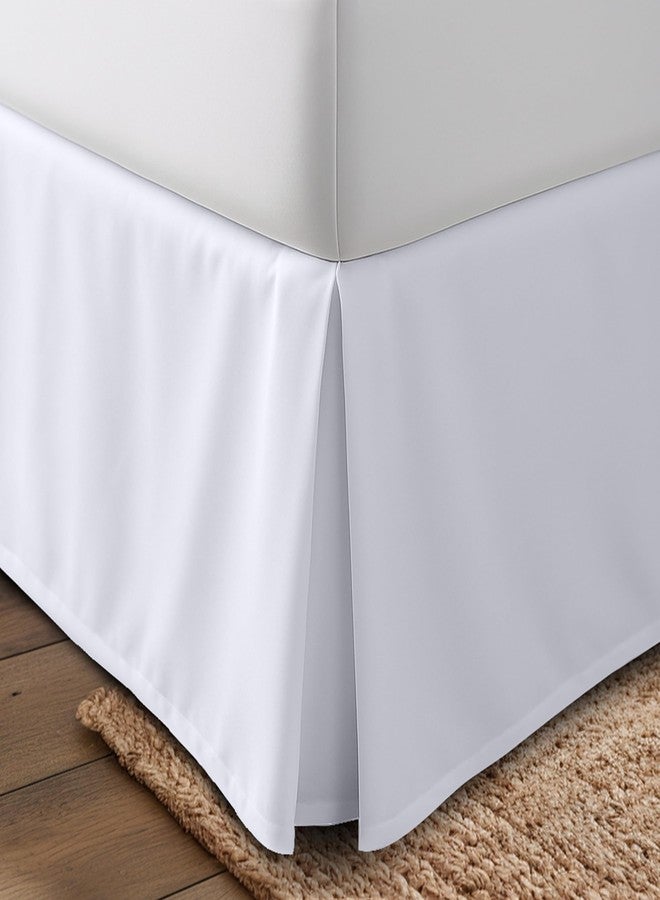 Utopia Bedding California King Bed Skirt - Soft Quadruple Pleated Ruffle - Easy Fit with 16 Inch Tailored Drop - Hotel Quality, Shrinkage and Fade Resistant (Cal King, White) - Image 1