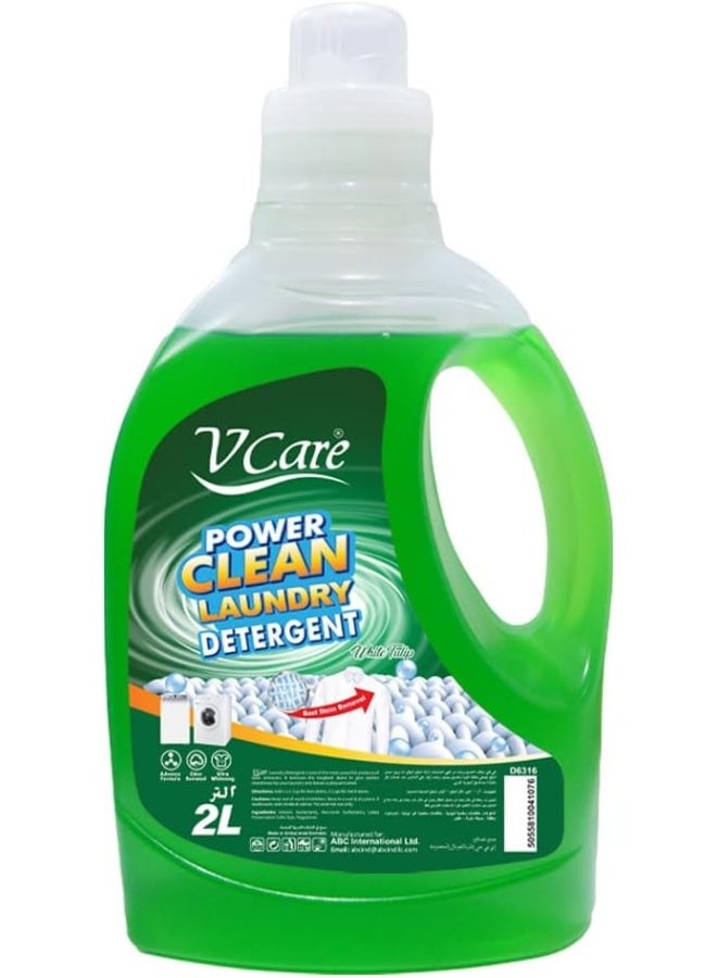 VCare سائل منظف الملابس | 2 لتر | توليب أبيض | قوة تنظيف متقدمة | عطر يدوم طويلاً | مناسب لجميع غسالات الملابس - Image 1