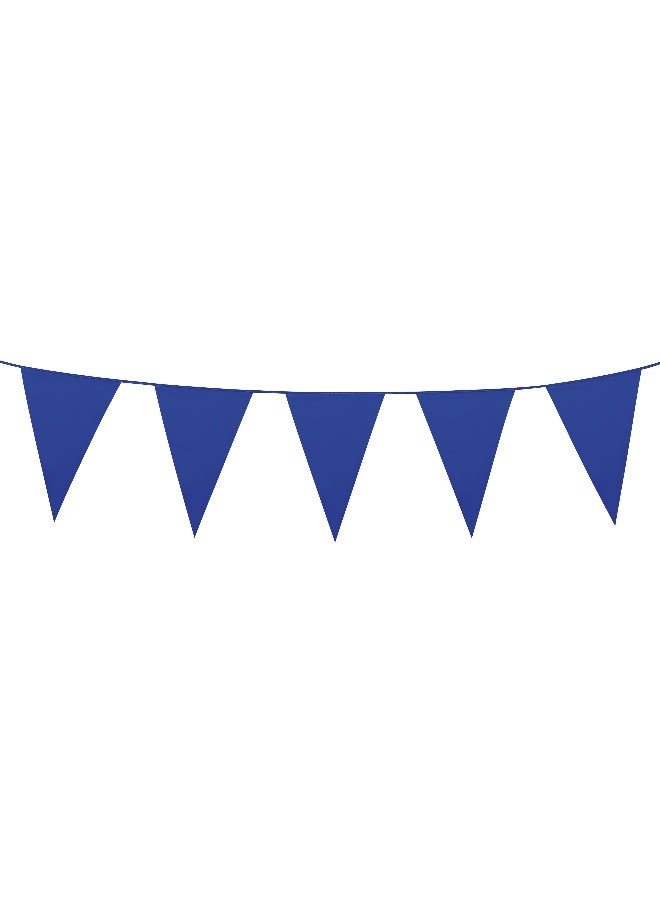 Ciao Blue Triangle Flag Banner – 10 Meter Party Bunting with Large 46×30 cm Pennants for Birthdays, Festivals, Outdoor Events, School Programs and Sports Parties - Image 1
