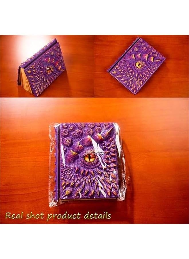 Generic 3D Dragon Eye Embossed Journal,Resin Engraving Notebook,Dnd notebook for Dragon Lovers ，Blank Paper,Hardcover Travel Notepad for Writing,Sketchbook,Collection,Gift,Decoration A4 and A5 Size  - Image 5