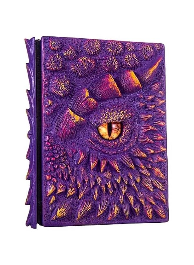 Generic 3D Dragon Eye Embossed Journal,Resin Engraving Notebook,Dnd notebook for Dragon Lovers ，Blank Paper,Hardcover Travel Notepad for Writing,Sketchbook,Collection,Gift,Decoration A4 and A5 Size  - Image 1