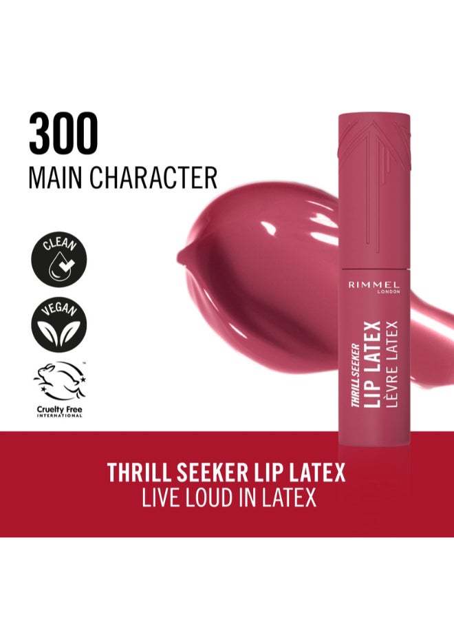 RIMMEL LONDON Thrill Seeker Lip Latex - 300 - Main Character, 6ml - Image 3