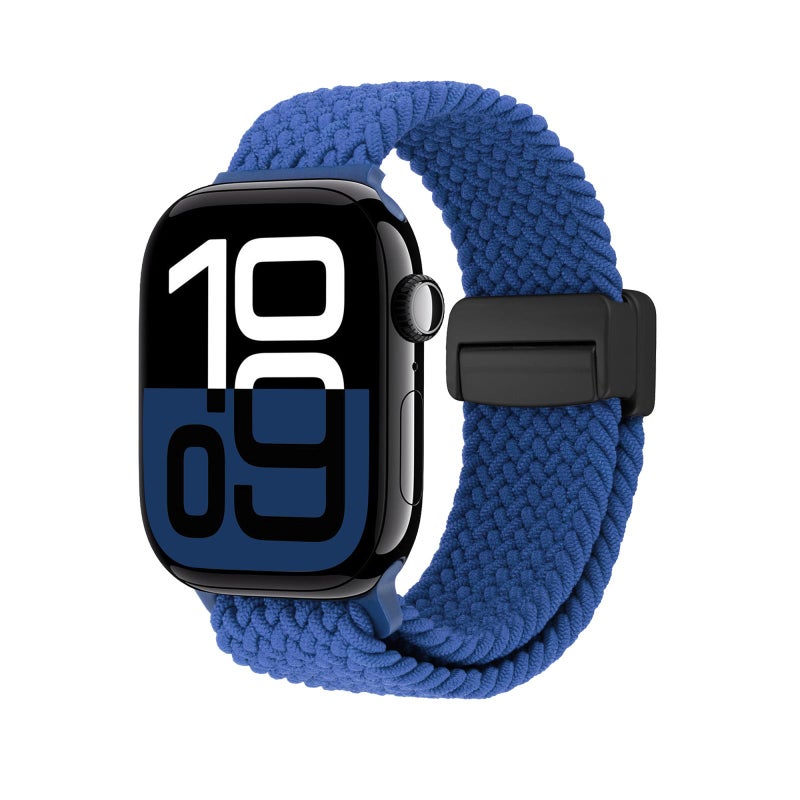 إيروريكس لساعة Apple Watch 42 مم / 41 مم / 40 مم / 38 مم حزام ساعة مغناطيسي منسوج (أزرق) - Image 2