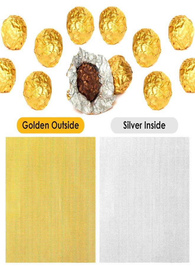Aster 300 Pcs Gold Foil Candy Wrappers, 3x3 Inches Square Golden Chocolate Wrappers Aluminium Foil Wrapping Paper DIY Candy Chocolate Packaging for Wedding Birthday Party - Image 3