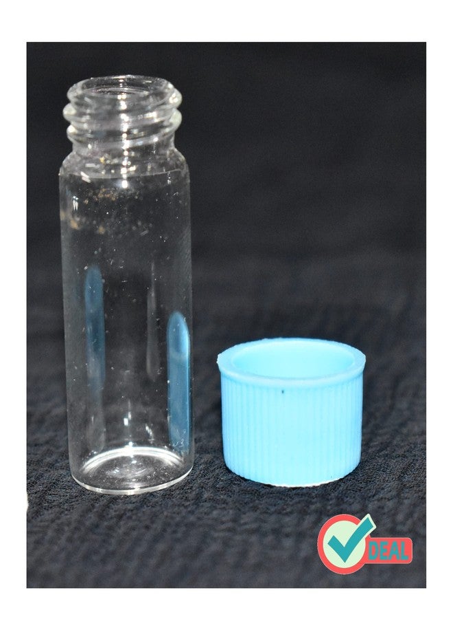 RITEDEAL 3ml half dram wishing message bottle tiny gifts storage sample vials clear transparent pack of 20 bottles (Multicolor caps) - Image 5