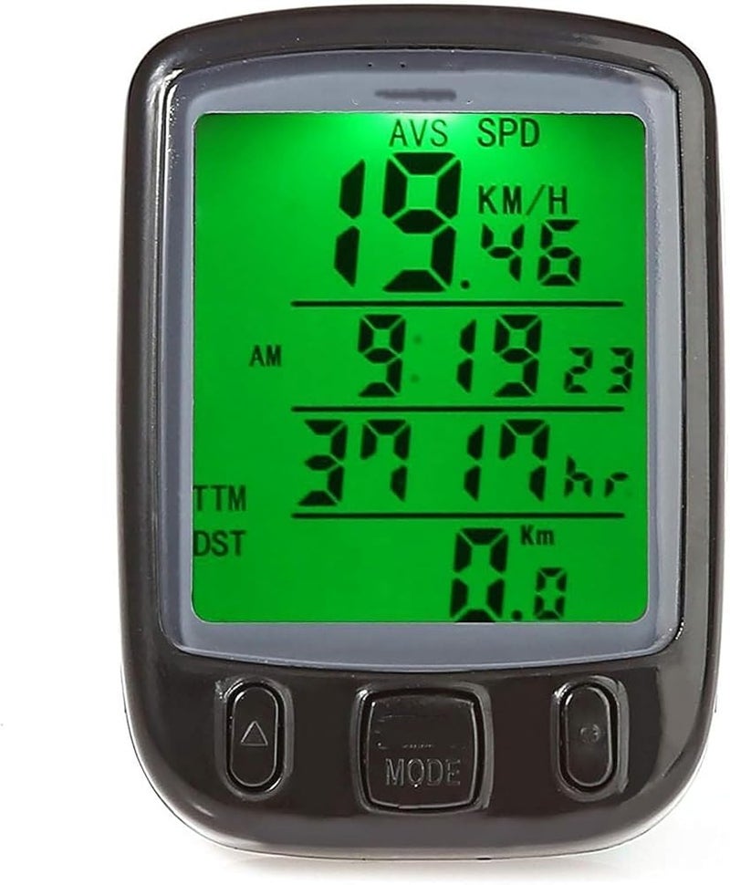 NALACAL Wired Bicycle Computer with LCD Display, Multifunction Bike Speedometer, Odometer, Pedometer, and Stopwatch for Turbo Trainer – Waterproof with Speed and RPM Sensor for Accurate Cycling Tracking - Image 1