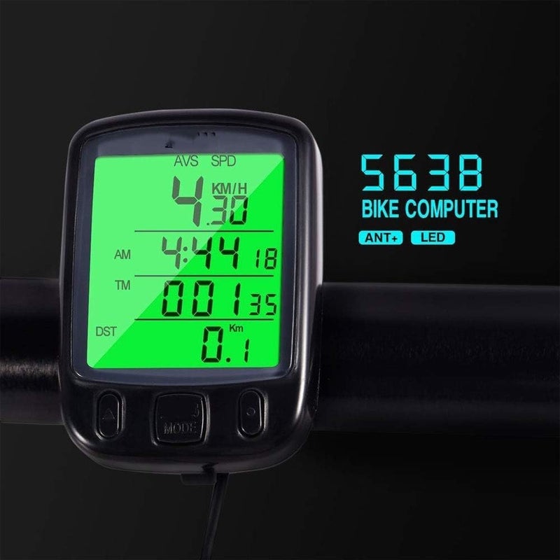 NALACAL Wired Bicycle Computer with LCD Display, Multifunction Bike Speedometer, Odometer, Pedometer, and Stopwatch for Turbo Trainer – Waterproof with Speed and RPM Sensor for Accurate Cycling Tracking - Image 3