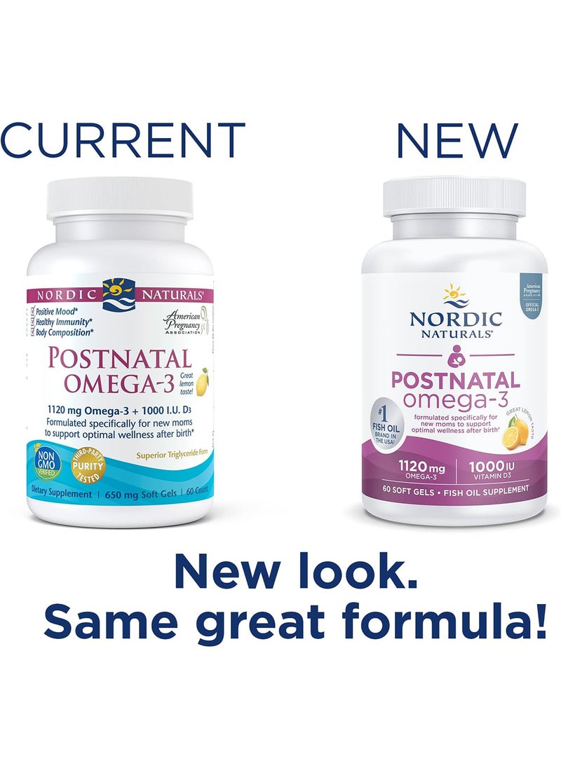 NORDIC NATURALS Postnatal Omega3 Lemon 60 Soft Gels  - Image 5