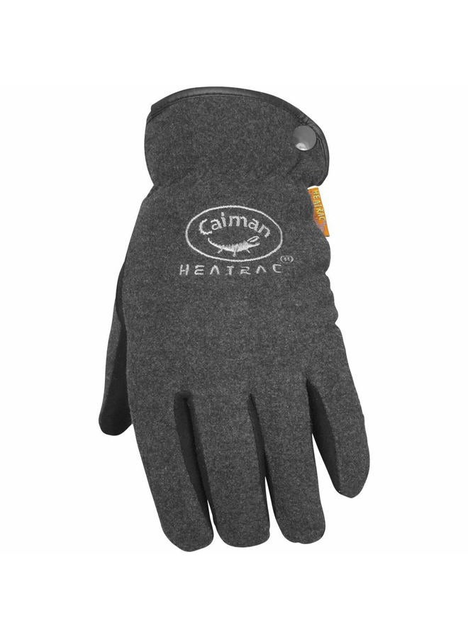 Caiman 2396 Deerskin Heatrac Insulated Touchscreen Heavy Fleece-Back Winter Gloves, 2395 Replacement, XLarge - Image 2