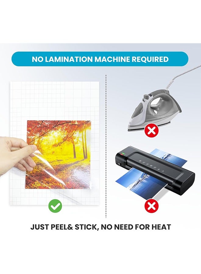 meayul Self Sealing Laminating Sheets 20 Pack, 30x22cm Laminator Sheets, No Machine Needed, Round Corner Design for Documents and Photos - Image 4
