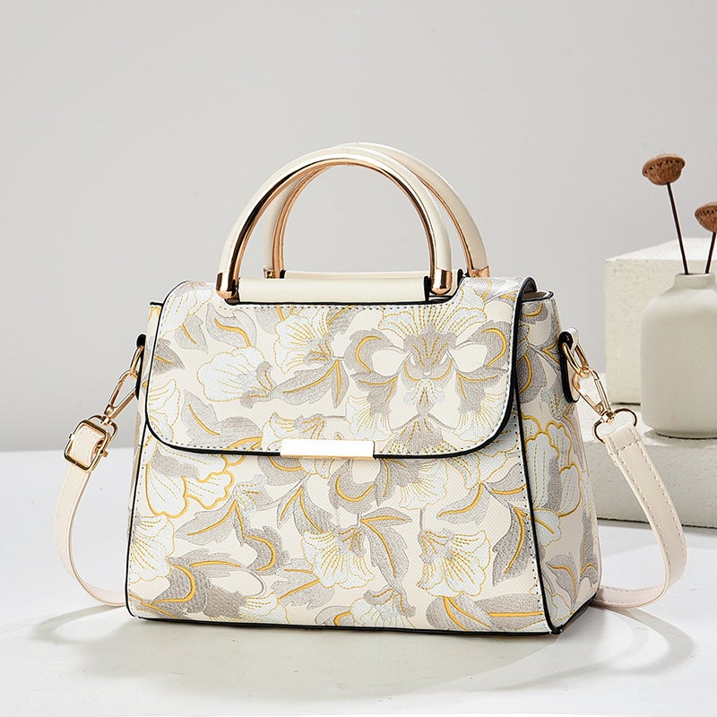 Women'S Bag Large Capacity Single Shoulder Fashion Embroidered Pattern Diagonal Cross Handbag Box Bag - Image 4