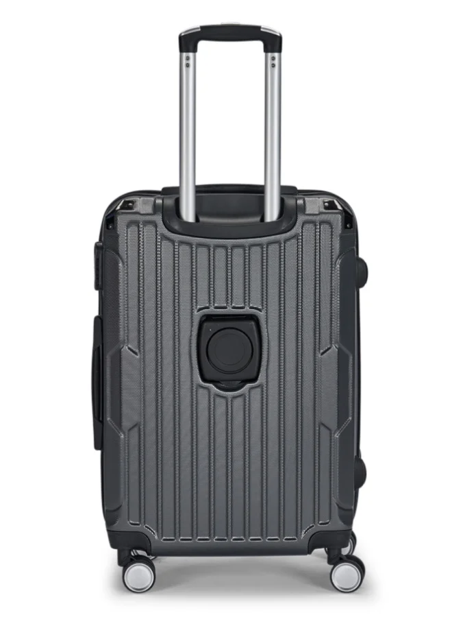 LIMRA Travel Bags 20-Inch Lightweight ABS Carry-On Luggage – 360° Spinner Wheels – Hard Shell Suitcase with Telescopic Handle Grey