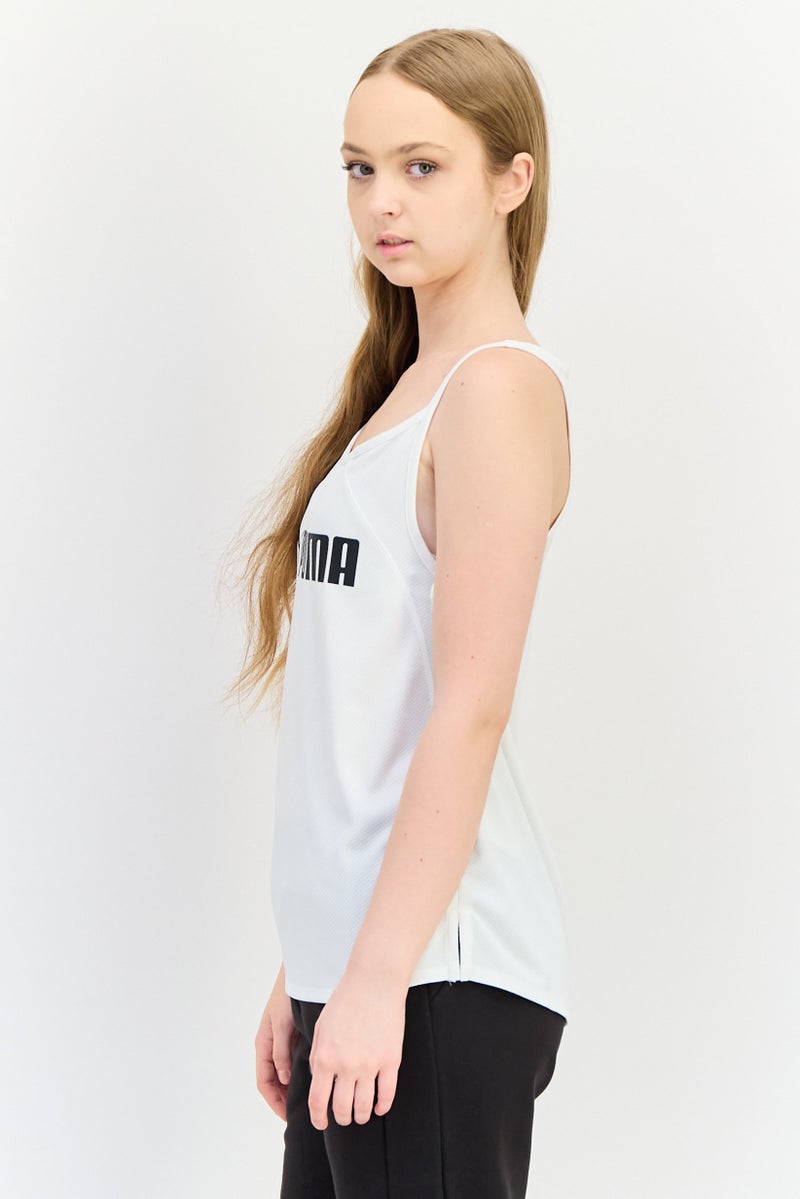 PUMA Women Sportswear Fit Sleeveless Training Top, White - Image 2