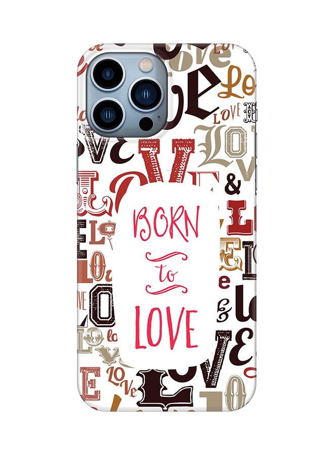 Stylizedd Case for iPhone 15 Pro Max Slim Snap Classic Series Mobile Cover Hard PC Shield Matte Finish Phone CasePrint - Born To Love - Image 1