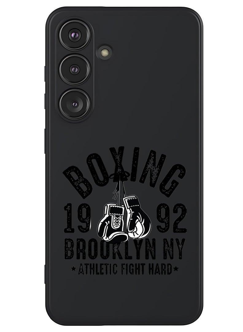 Theodor Protective Slim Fit Case Liquid Silicone Cover with Full Body Protection Anti-Scratch Shockproof Case For Samsung Galaxy S25 (Black) - Boxing Brooklyn - Black - Image 1