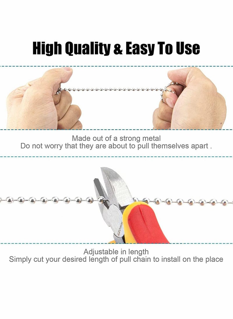 Excefore Clear Crystal Drop Pull Chain Extension with Connector for Ceiling Light Fan (100 cm)  - Image 4
