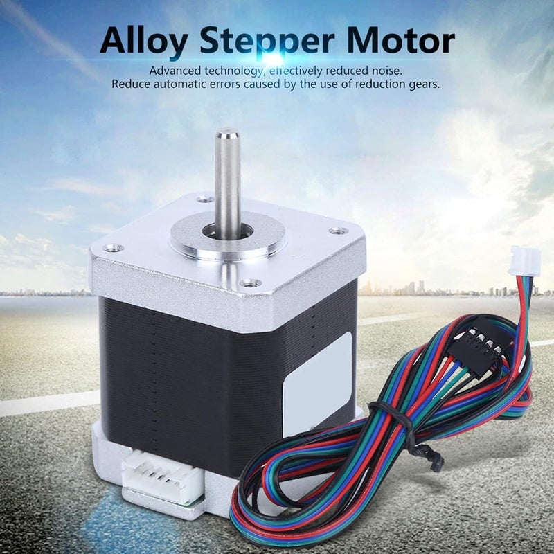 WALFRONT Stepper Motor Alloy 3D Printer Accessories with High Torque 4 Pin Cable for Surveillance Equipment - Image 2