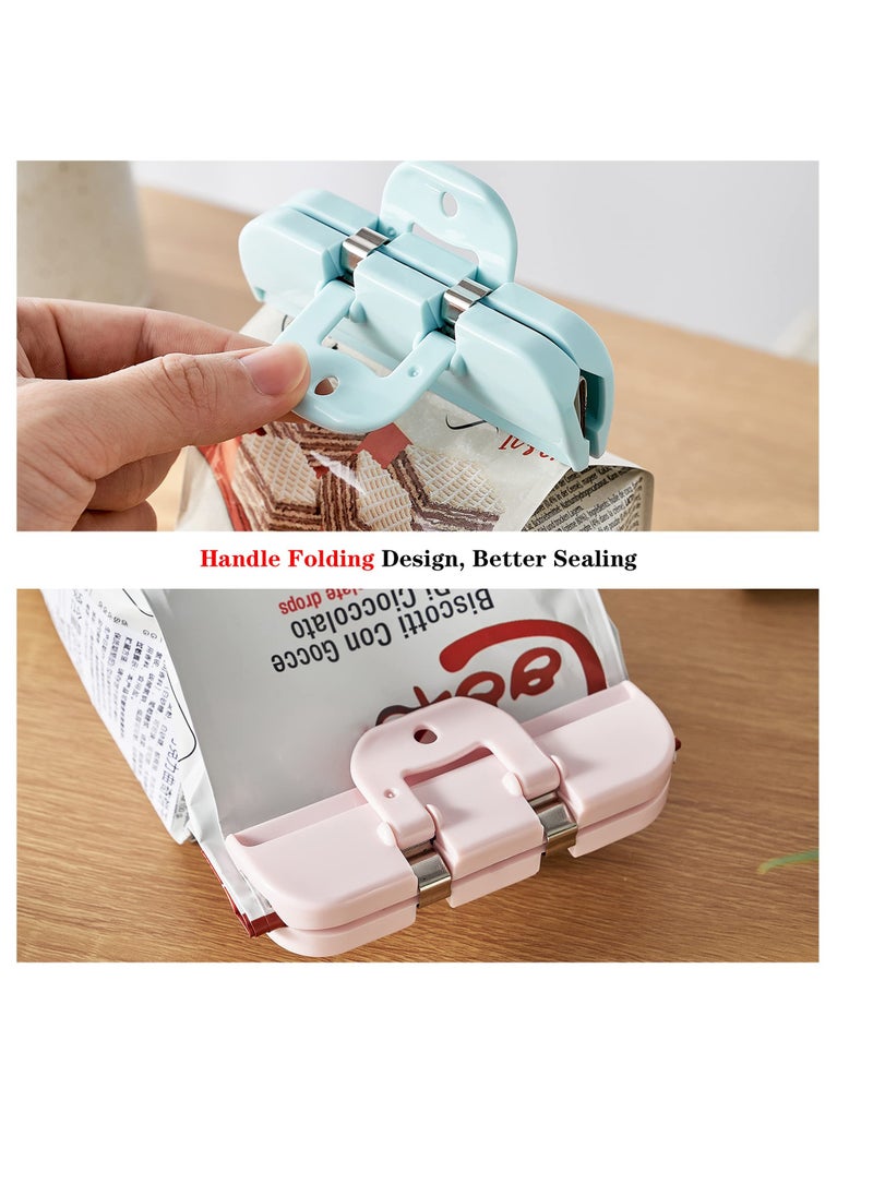 Excefore - Chip Clips Bag Clips, Food Bag Clips, Heavy Duty Chip Clips, Snack Bags and Food Bags Clips, Large Bag Clips for Food Storage, for Bread Bags, Snack Bags and Food Bags (6 Pcs, White) - Image 1