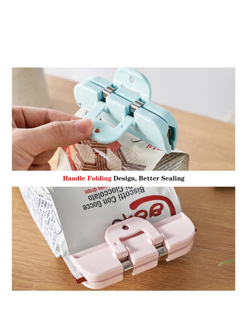 Excefore - Chip Clips Bag Clips, Food Bag Clips, Heavy Duty Chip Clips, Snack Bags and Food Bags Clips, Large Bag Clips for Food Storage, for Bread Bags, Snack Bags and Food Bags (6 Pcs, White) - Image 1