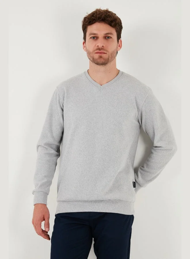 Buratti Cotton Regular Fit V-Neck Sweater Men's SWEATER 456202 V