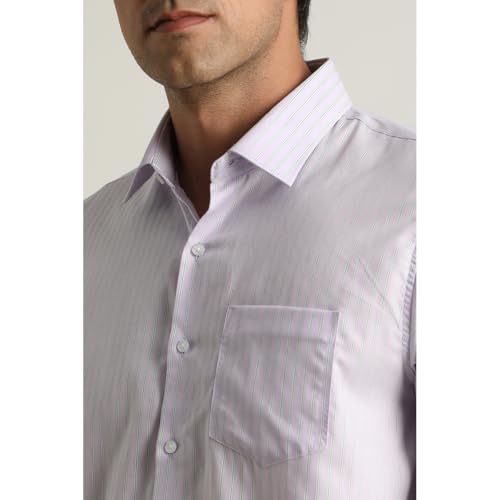Van Heusen Men's Slim Fit Shirt (VHSFMSLBW86533_Lilac - Image 5