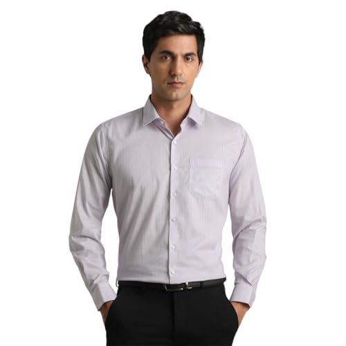 Van Heusen Men's Slim Fit Shirt (VHSFMSLBW86533_Lilac - Image 1