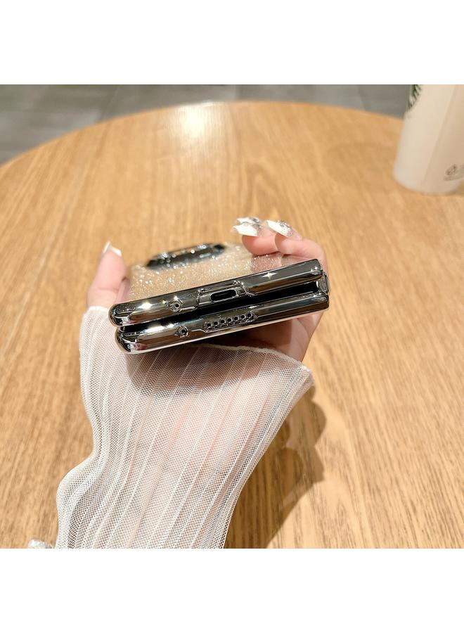 Green Tiger Case For Huawei Mate X5 Electroplating PC + Glitter Paper Full Coverage Phone Case - Image 4