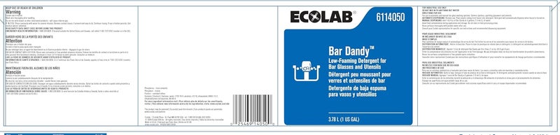 Bar Dandy™ Low-Foaming Detergent for Bar Glasses and Utensils
