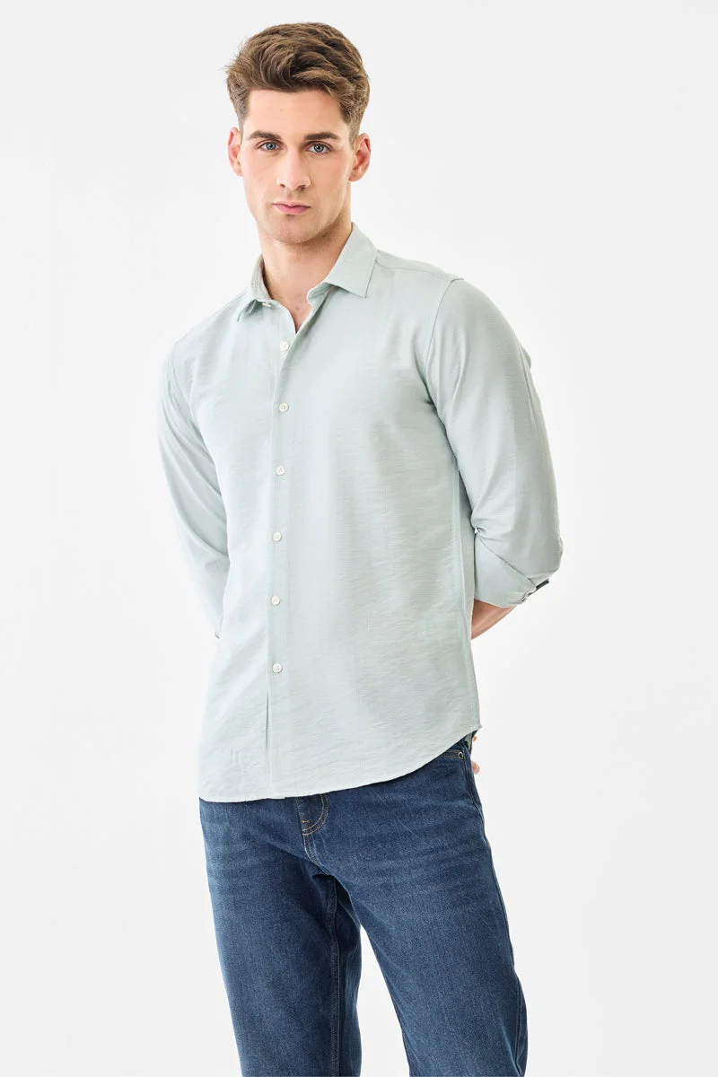 SNITCH Light Blue Slim Fit Shirt