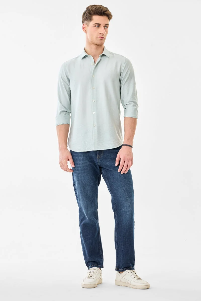 سنيتش Light Blue Slim Fit Shirt