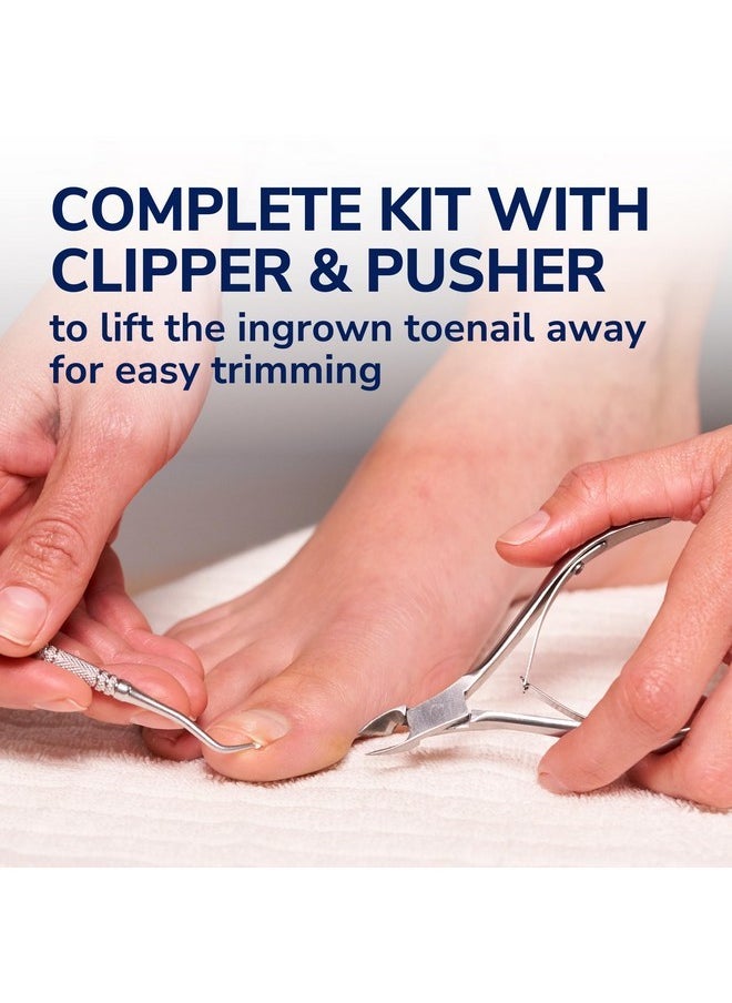Dr. Scholl's Ingrown Toenail Pain Reliever & Trimming Kit, 0.3 Oz // Only Otc Treatment Proven To Relieve Ingrown Toenail Pain - Includes Medicated Gel + Foam Rings + Bandages + Clipper & Pusher Tools  - Image 4
