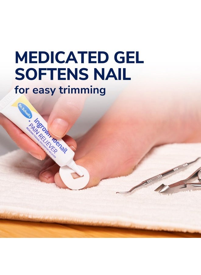 Dr. Scholl's Ingrown Toenail Pain Reliever & Trimming Kit, 0.3 Oz // Only Otc Treatment Proven To Relieve Ingrown Toenail Pain - Includes Medicated Gel + Foam Rings + Bandages + Clipper & Pusher Tools  - Image 3