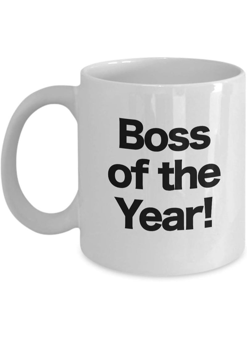 كافيه كوب سيراميك فريد للشاي أو القهوة كهدية مع اقتباس "رئيس العام" - Image 1