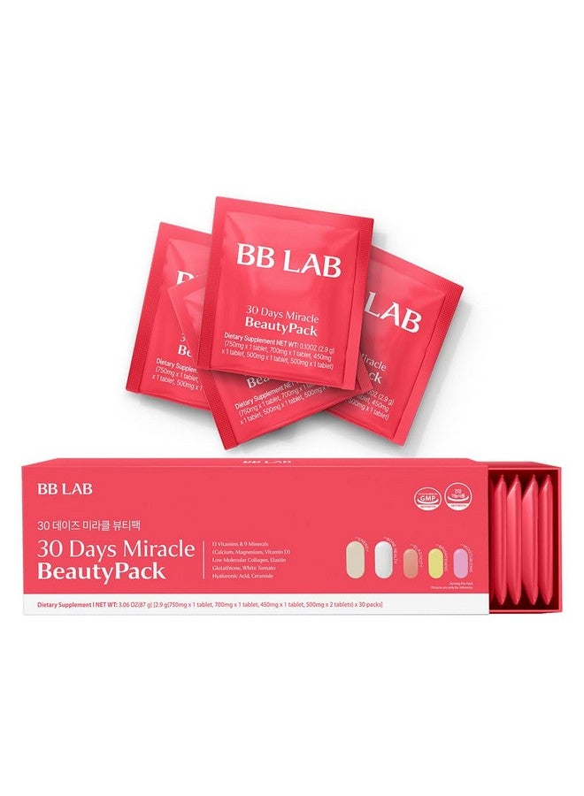 BB LAB 30 Days Miracle Beauty All-in-one Pack, Low Molecular Collagen, Elastin, Glutathione, Ceramide, Hyaluronic Acid, Multivitamins & Minerals, Calcium, Magnesium, Vitamin D - Image 1