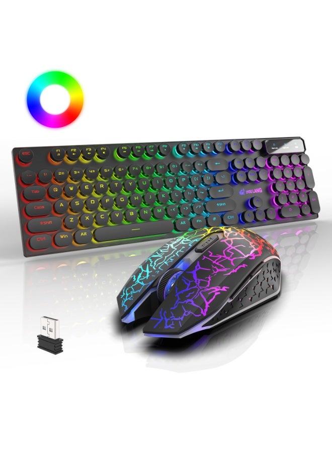 EBMINI New Mechanical Office Gaming Esports Mouse and Keyboard Set - Image 1