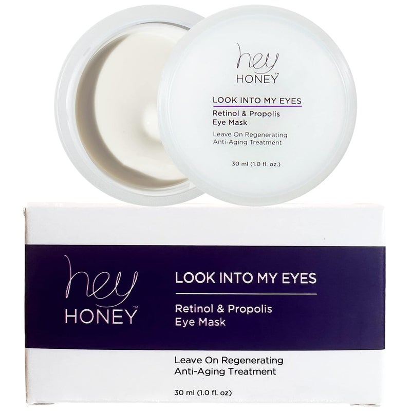 Hey Honey Look Into My Eyes Retinol And Propolis Eye Mask  Provide Intense Hydration and Brightening Benefits To Tired and Stressed Under Eyes Area 1 oz