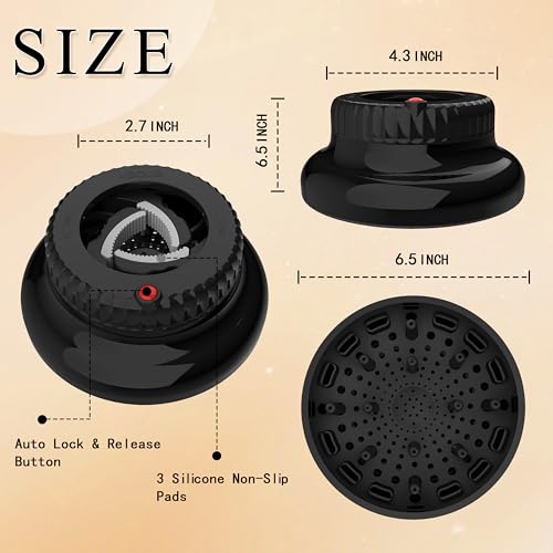 LIGOLIG Hair Difuser Attachment Universal Diffuser Hair Dryer for 1.4-inch to 2.4- inch Blow Dryer, Hair Diffuser for Curly Hair and Natural Wavy Hair (Black) - Image 5