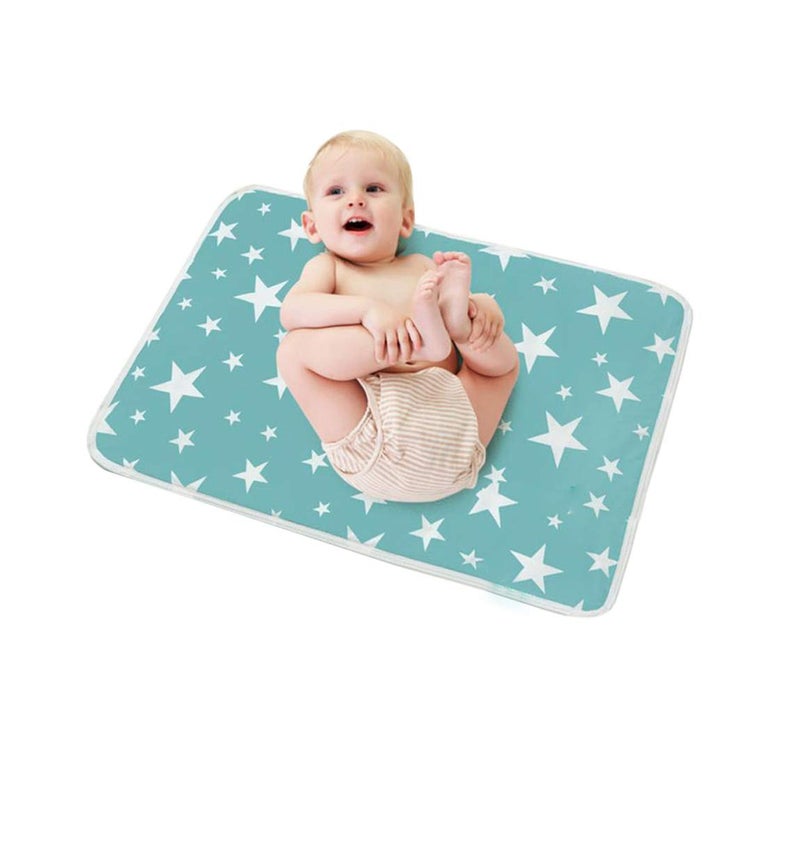 Futaba شريحة سرير/مهد قطنية مقاومة للماء للأطفال حديثي الولادة من فوتابا - 60X75 سم - نجمة خضراء - Image 4