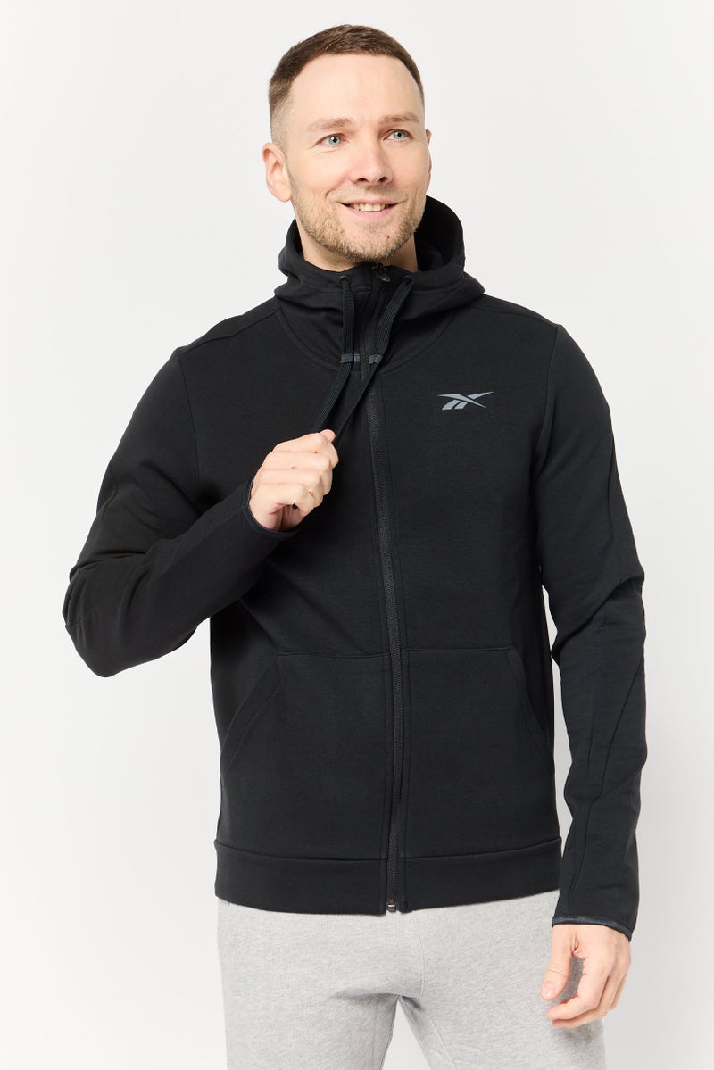 Reebok Men Sportswear Fit Long Sleeve Outdoor Sweatshirt, Black - Image 1