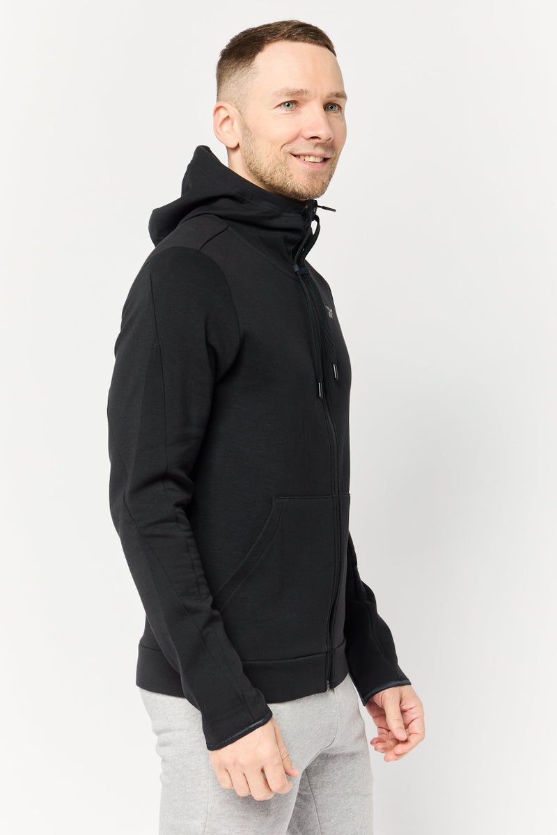 Reebok Men Sportswear Fit Long Sleeve Outdoor Sweatshirt, Black - Image 3