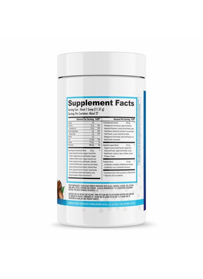 NuEthix Formulations - Gourmet Greens Drink Powder Dietary Supplement with Fruit and Vegetable Superfoods and Probiotics, Espresso, 27 Servings - Image 1