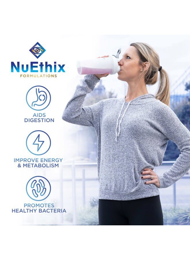 NuEthix Formulations Gourmet Greens Drink Powder Dietary Supplement with Fruit and Vegetable Superfoods and Probiotics, Espresso, 27 Servings - Image 5
