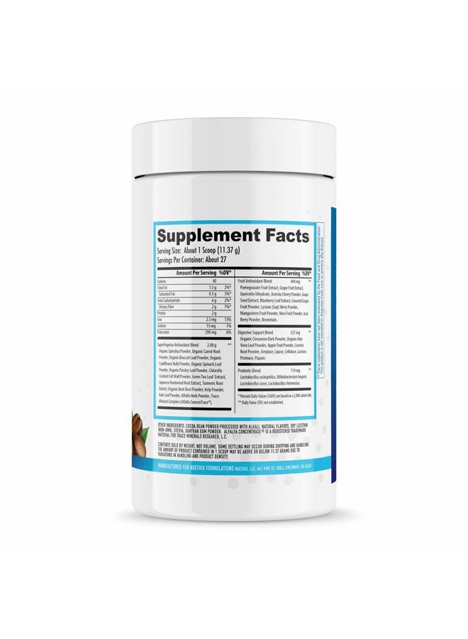 NuEthix Formulations Gourmet Greens Drink Powder Dietary Supplement with Fruit and Vegetable Superfoods and Probiotics, Espresso, 27 Servings - Image 2