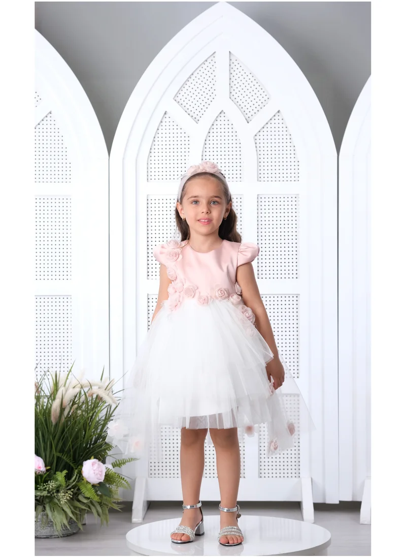 VIA BAMBINO Flower Baby Dress White 3107