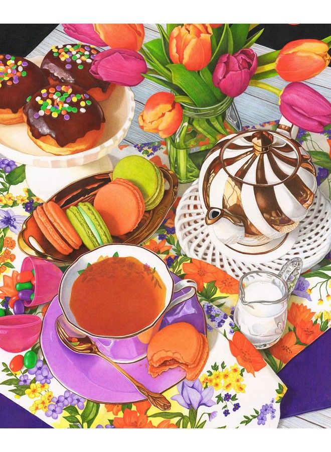 Springbok S 1000 Piece Jigsaw Puzzle Teatime! Made In Usa - Image 1