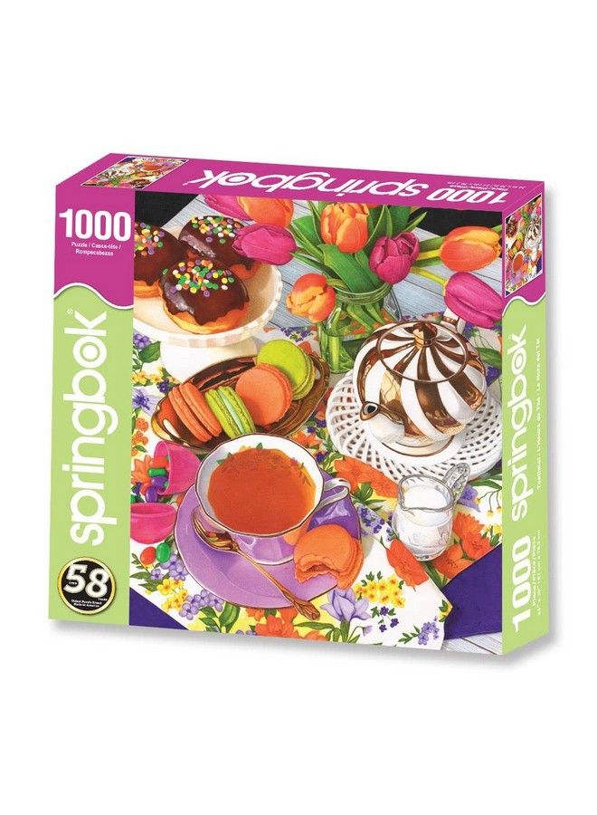 Springbok S 1000 Piece Jigsaw Puzzle Teatime! Made In Usa - Image 3