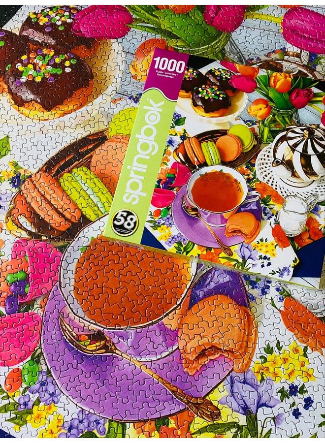Springbok S 1000 Piece Jigsaw Puzzle Teatime! Made In Usa - Image 4