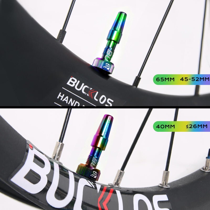 BUCKLOS Tubeless Presta Valve Stem 40/44/55/60/65/80/100 mm, Valve Stem Kit with Valve Core Removal Tool for Road Bike/Mountain Bike/MTB, Fit Most Bicycle Rims, Super Light Durable Aluminum Stem - Image 4